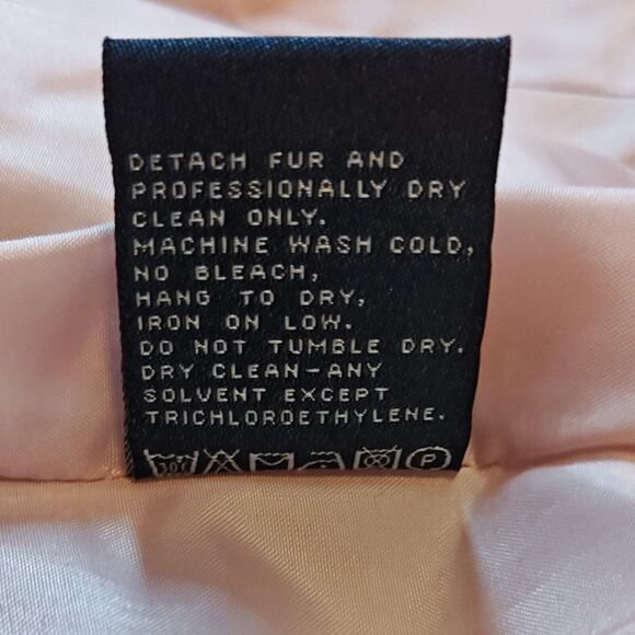 New London Fog Jacket Women's M Pink Rose Megan Coat Faux Fur Collar Zip Closure - Picture 11 of 14